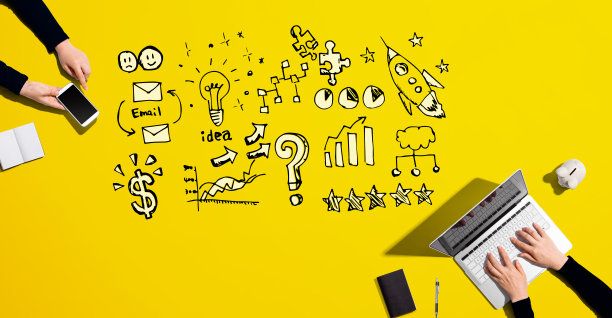 与人们一起工作的商业战略想法图片下载