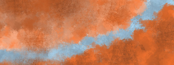 抽象的垃圾背景与墨点在橘红色。橙色复古横幅油漆污渍图片下载
