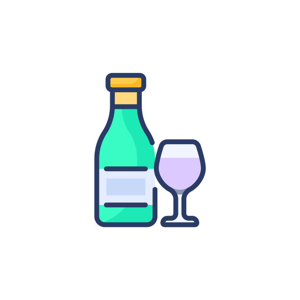 标志中的葡萄酒图标图片下载