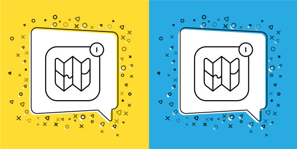 设置线信息图城市地图导航图标图片下载