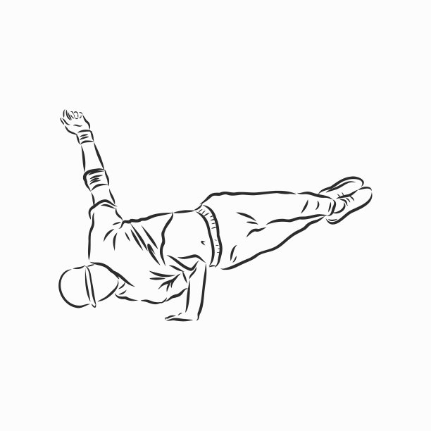 霹雳舞-连续画线霹雳舞图片下载