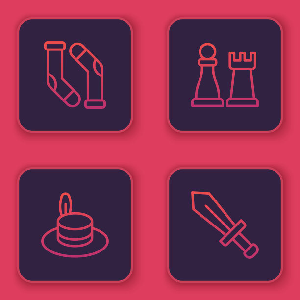 设线袜子男人帽子象棋和剑的游戏图片下载