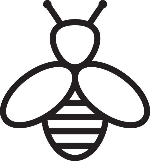 创意蜂虫抽象标志图片下载