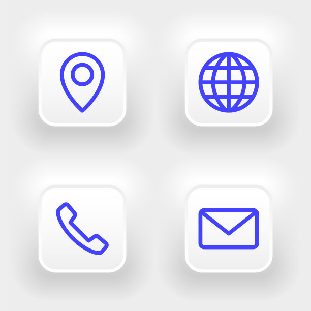 Neumorphic名片图标设置电话电子邮件图片下载