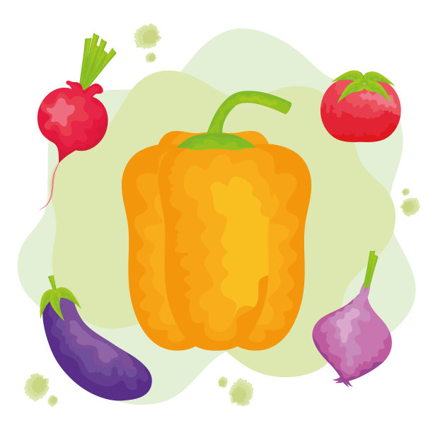 水彩集蔬菜图片下载