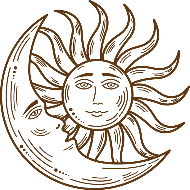 月亮和太阳图片下载