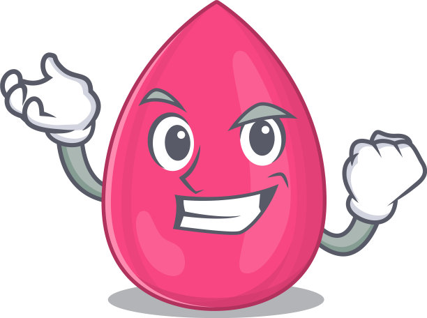 一个笑脸漫画设计的化妆海绵图片下载