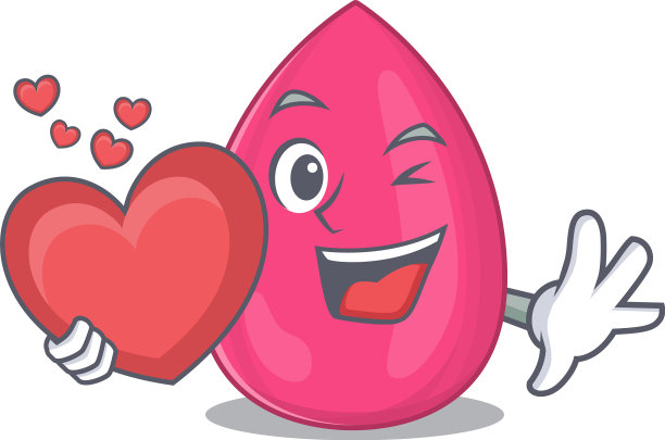 可爱的化妆海绵漫画设计风格图片下载