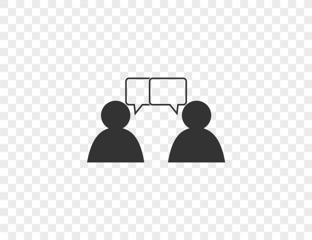 人们说话的图标上透明的背景图片下载