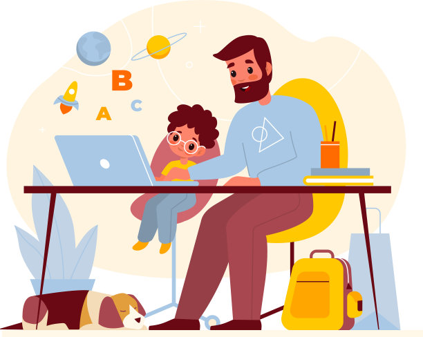 父亲在家教书对儿子很有帮助图片下载