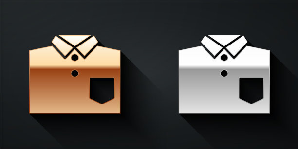 金和银保龄球衫图标隔离上图片下载