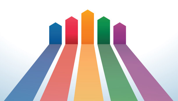 彩色箭头线模板背景矢量插图EPS10图片下载