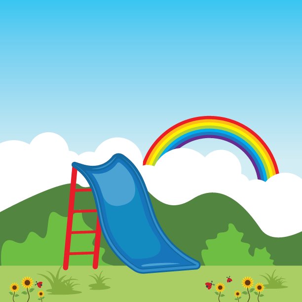 景观背景操场矢量插图设计模板图片下载