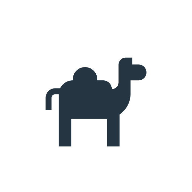 骆驼图标。字形骆驼图标用于网站设计和移动，应用程序开发，打印。骆驼图标从充满摩洛哥收集孤立的白色背景。图片下载