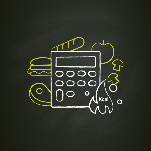 卡路里计算器粉笔图标图片下载