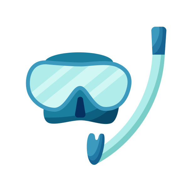 浮潜面罩或潜水面罩。图片下载