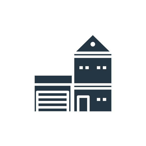 小房子图标。字形小房子图标，用于网站设计和移动，应用程序开发，打印。小房子图标从填满的建筑收集孤立的白色背景。图片下载