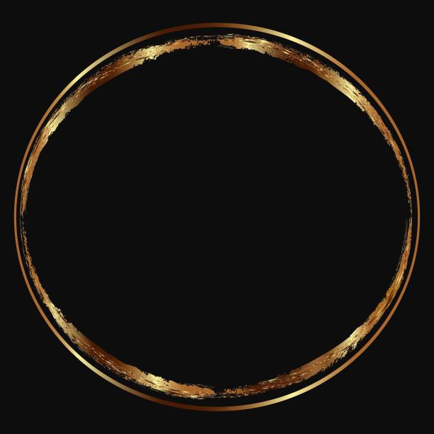 矢量圆形金框架图片下载