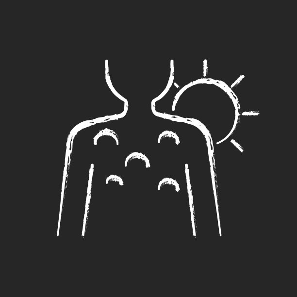 流体填充水泡粉笔白色图标上的黑色背景图片下载