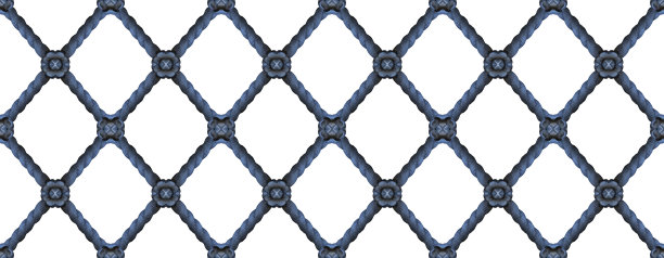 带有花卉装饰的老式锻铁格栅——白色背景上的无缝图案，便于选择——对3D渲染很有用图片下载