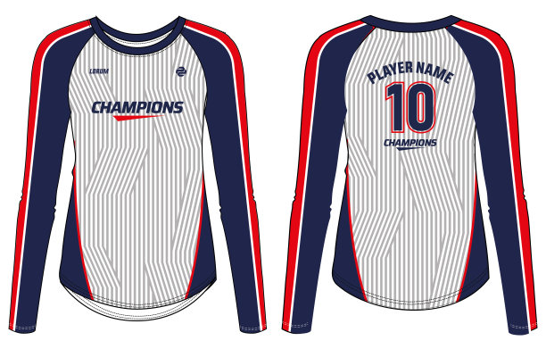 女人长袖运动运动衫设计概念插图适合女孩和女士排球运动衫，足球，足球，netball和网球，交错印刷的运动制服套装图片下载