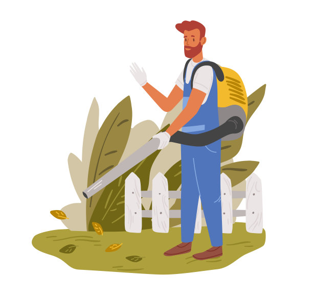 园丁在后院工作在秋天男性图片下载