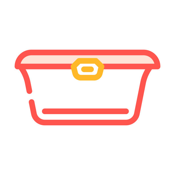 食品包装塑料容器颜色图标矢量插图图片下载