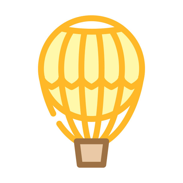 氢天气气球颜色图标矢量插图图片下载