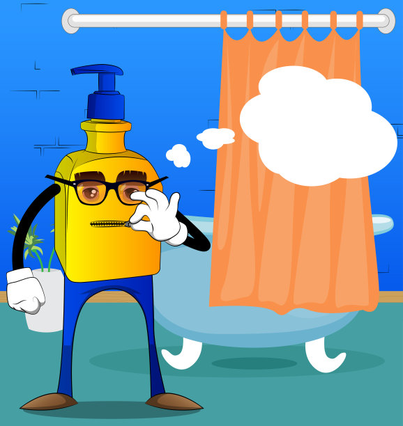 一瓶洗手液堵住了他的嘴。图片下载