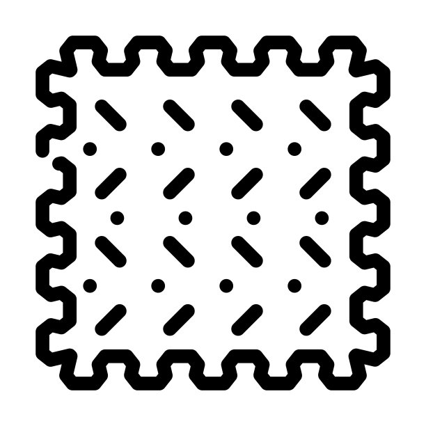 运动垫健身设备线图标矢量插图图片下载