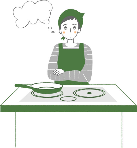 一个男人在厨房里想着什么。图片下载