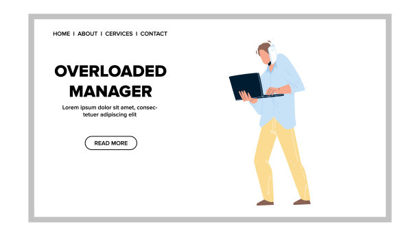 超负荷工作的经理商人努力工作图片下载