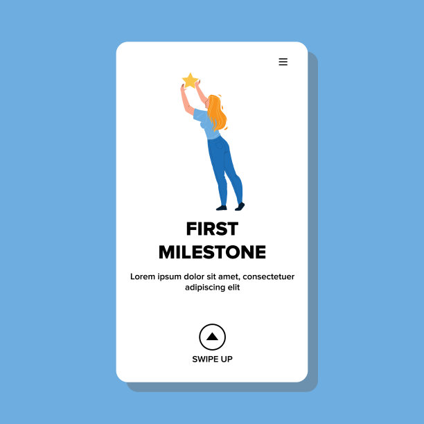 年轻女商人的第一个里程碑图片下载