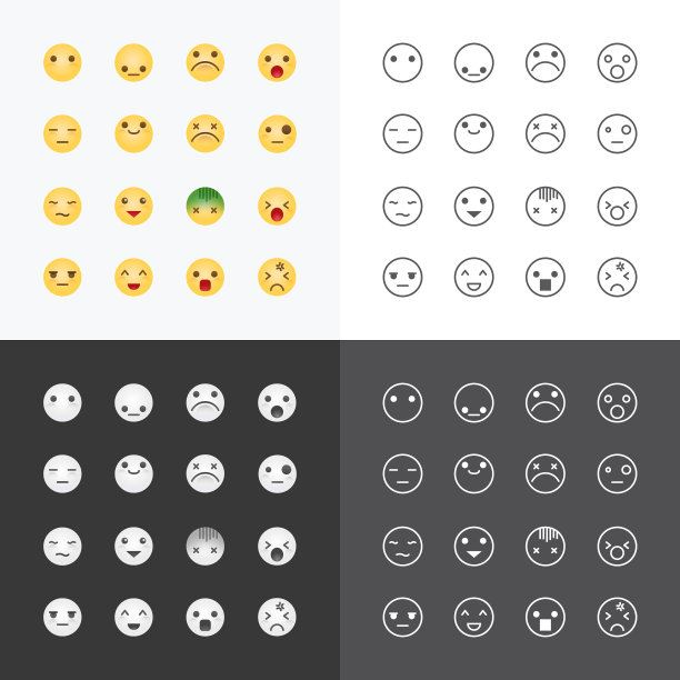 表情头像集合孤立的表情图片下载