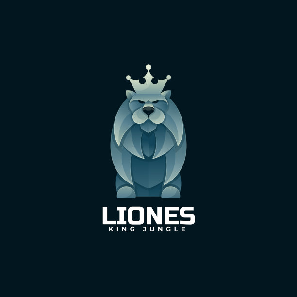 标志狮子色彩渐变风格图片下载