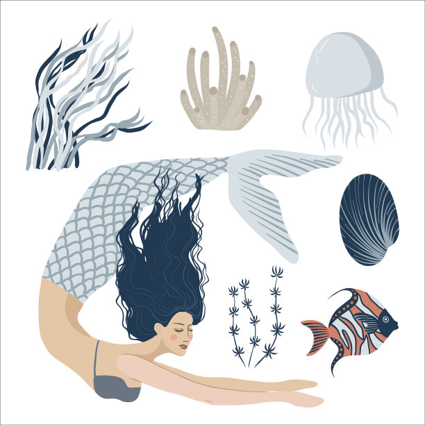 海洋集潜水美人鱼和图片下载