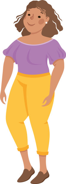 身体正面或加码微笑的女人图片下载