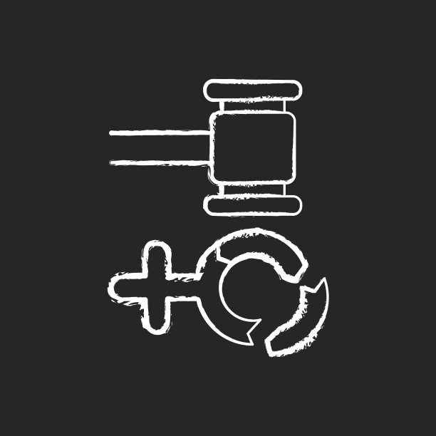 厌女粉笔白色图标上的黑色背景图片下载