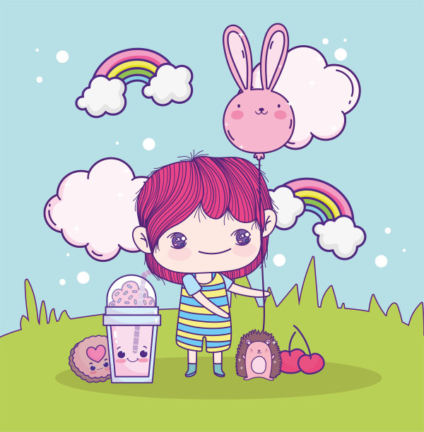 可爱的动漫男孩卡通图片下载