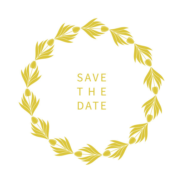 框架与鲜花和郁金香叶。一圈剪影和你的文本。现代设计的请柬和卡片。向量图片下载