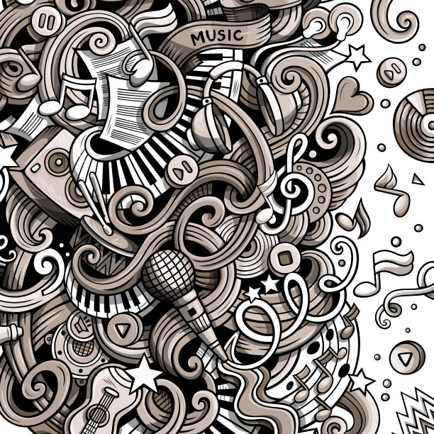 音乐手绘涂鸦图片下载