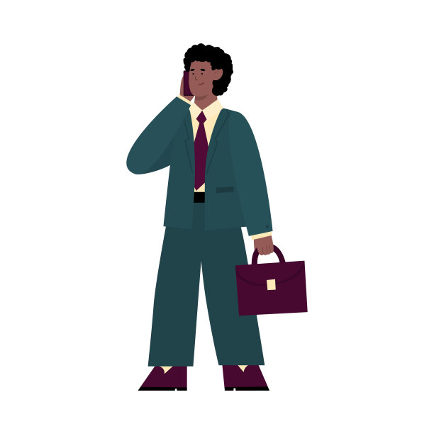 自信的商人用手机交谈图片下载