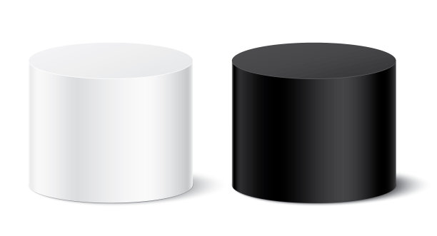 白色和黑色管形基座图片下载