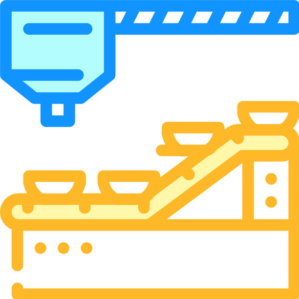 食品包装线彩色图标图片下载