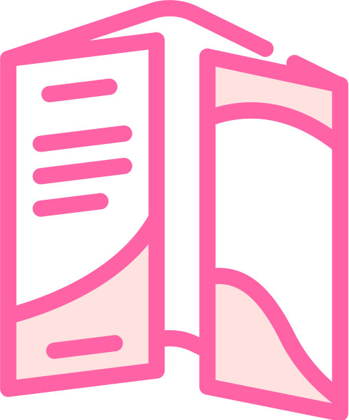 纸质小册子彩色图标线条图片下载