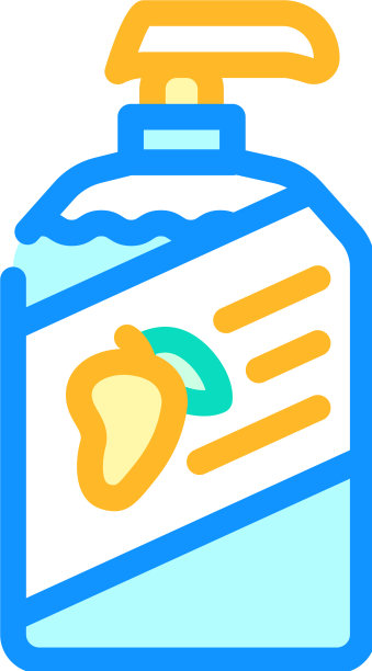 肥皂芒果颜色图标线图片下载