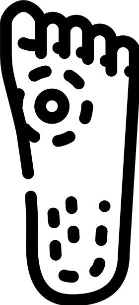 脚上的老茧线图标图片下载