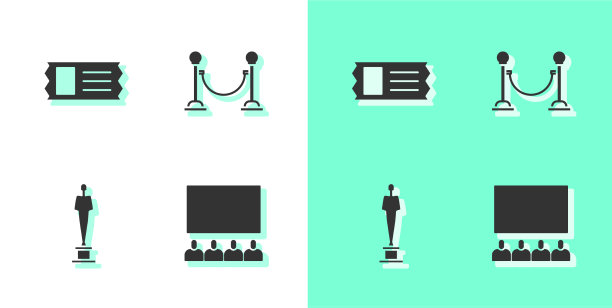 设有电影院大礼堂的放映票图片下载