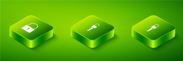 设置等距解锁钥匙锁定和图标图片下载