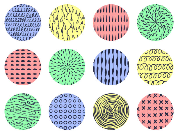 手绘涂鸦抽象图案集图片下载